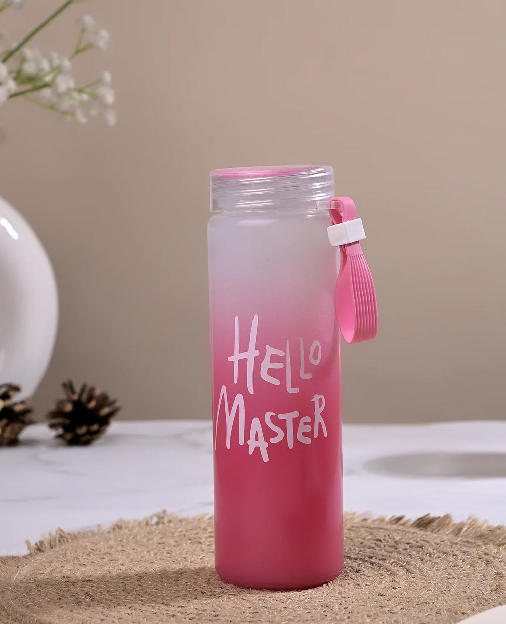 Hello Master Glass Water Bottle 500ml – Leak-Proof BPA-Free Stylish Bottle for Office, School & Travel