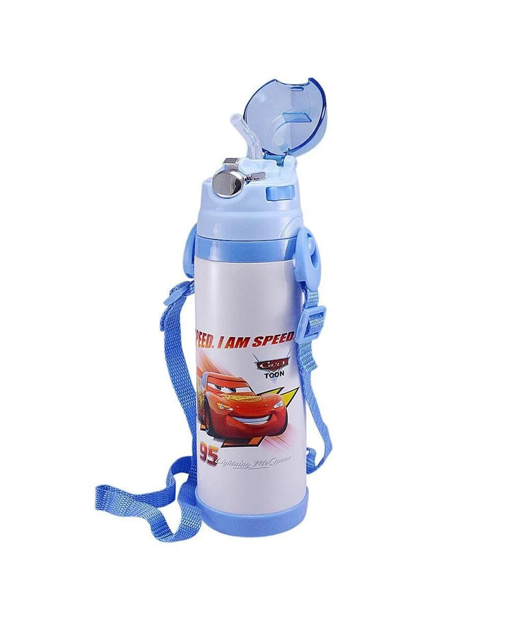 Kids Stainless Steel Cartoon Mcqueen Speed Water Bottle 500ml – Vacuum Insulated Leak-Proof Sipper for School & Travel