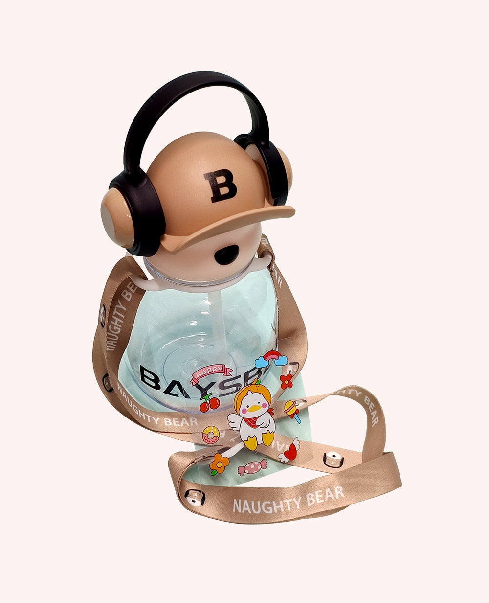 Bear Earphone Water Bottle