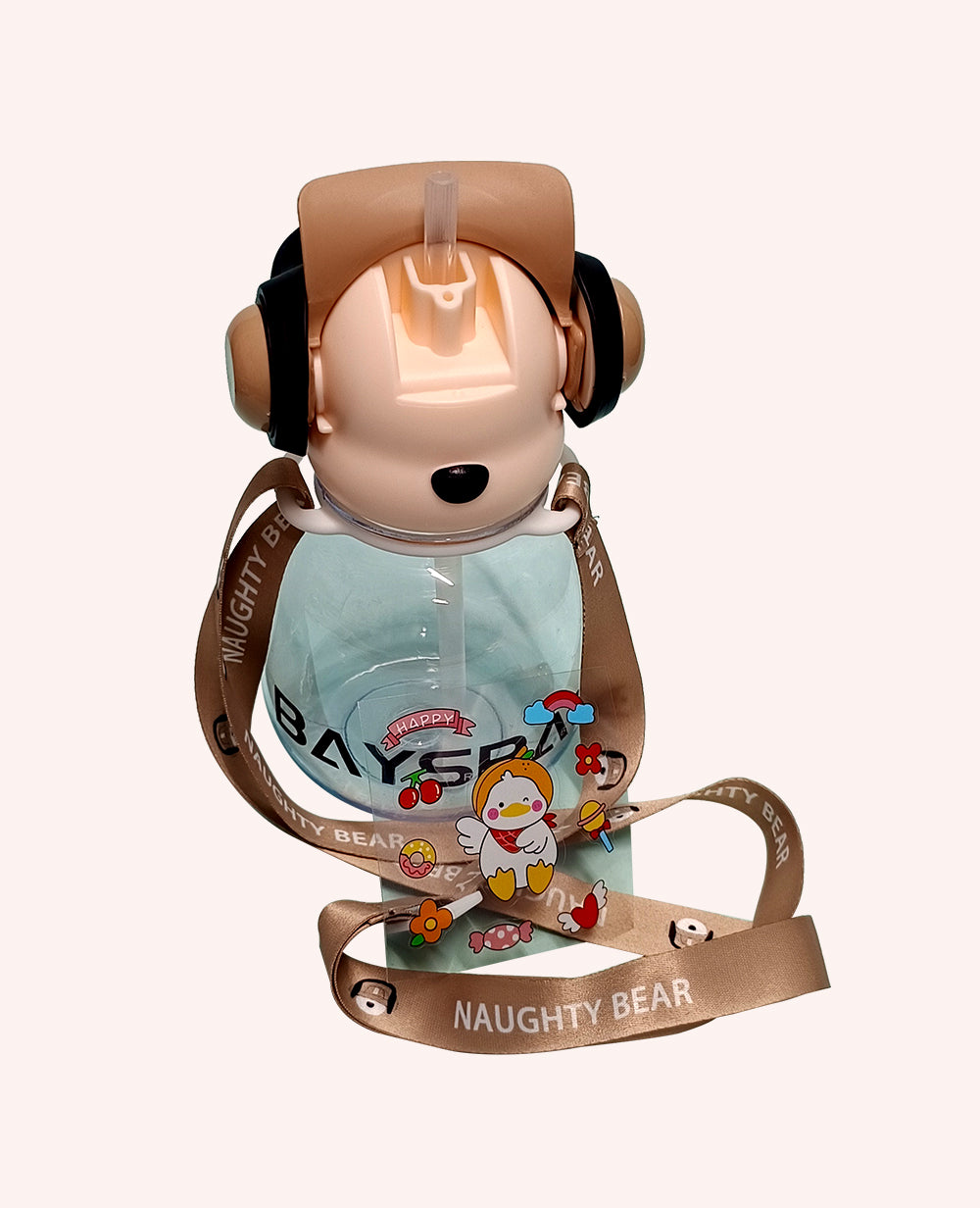 Bear Earphone Water Bottle