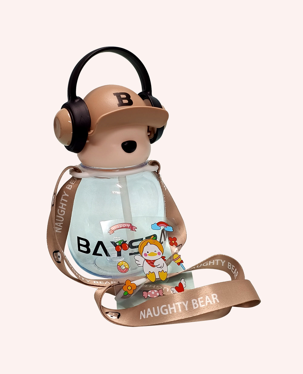 Bear Earphone Water Bottle