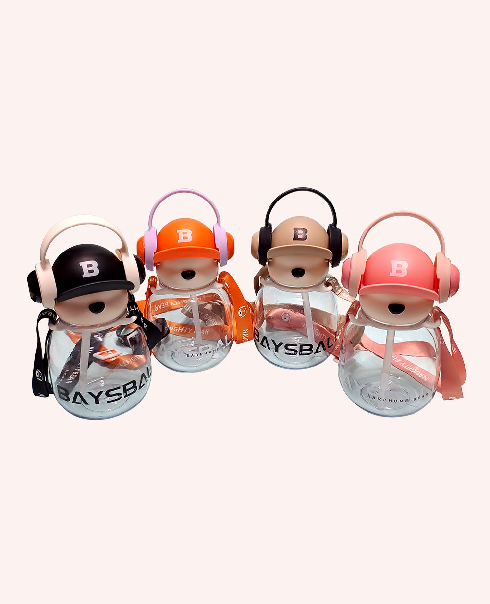 Bear Earphone Water Bottle