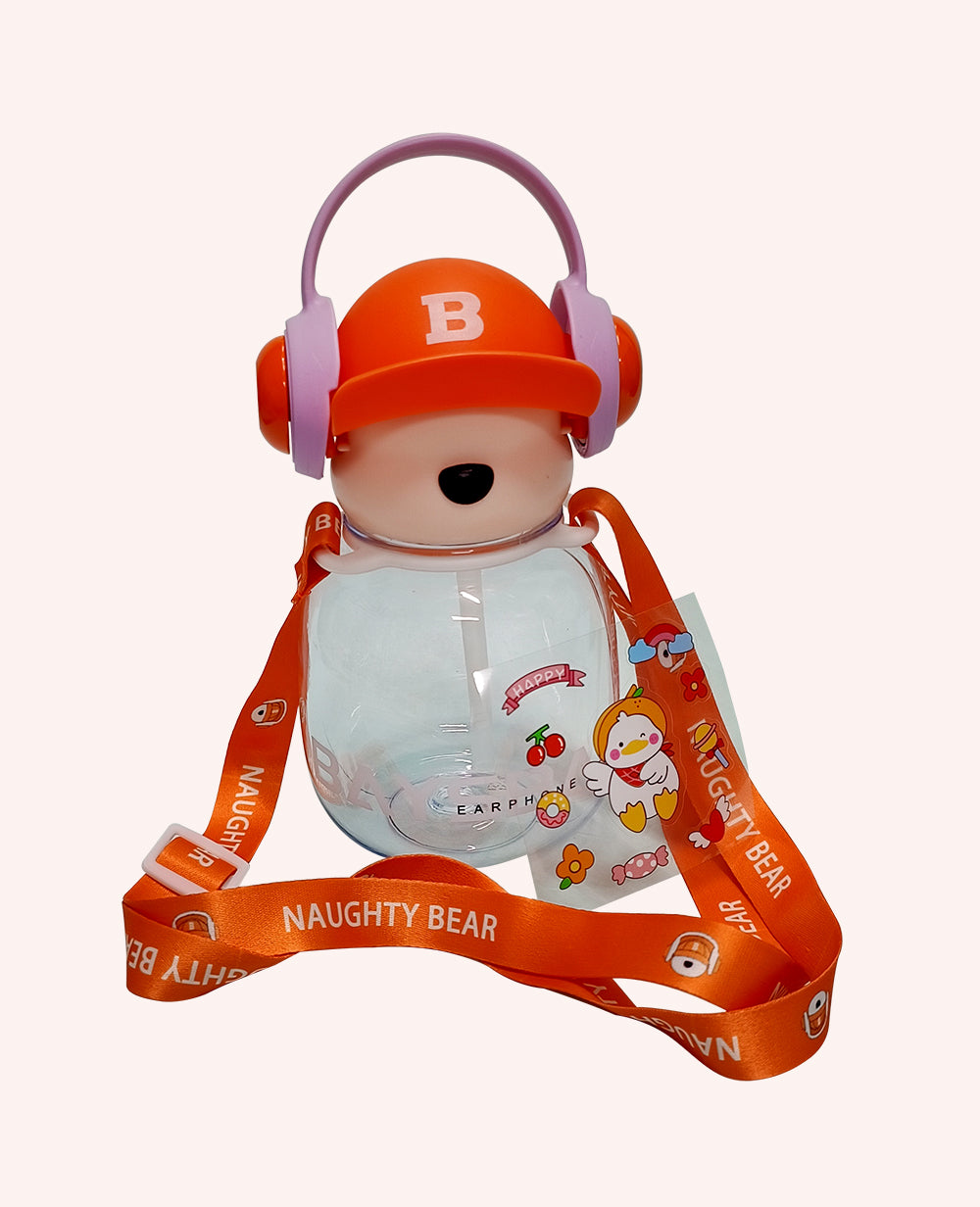Bear Earphone Water Bottle
