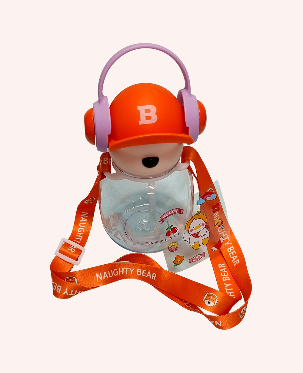 Bear Earphone Water Bottle