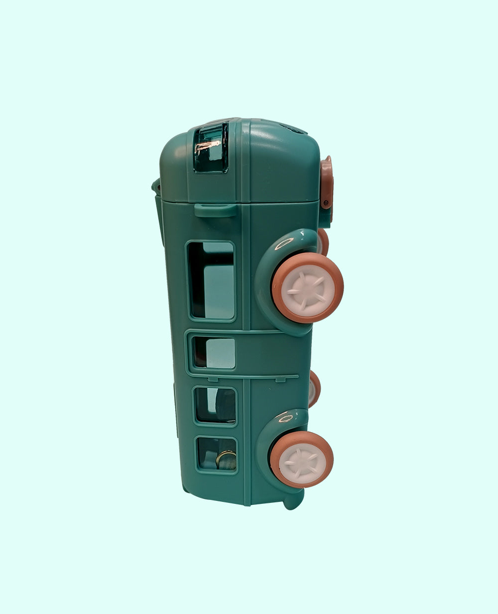 Kids water bottle + bus shaped design

Kids water bottle + 500 ml capacity