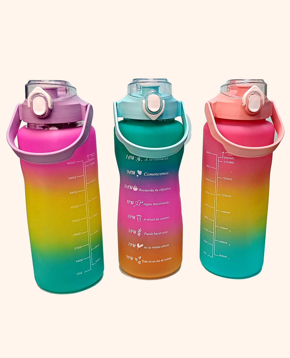 Motivational Water BottleMotivational Water Bottle Combo (3-Piece Set) – Includes 2L, 1L, and 200ML
Fuel your hydration journey with CeePoo’s Motivational Time‑Marker Water Bottle Sets, thouWater BottleMotivational Water Bottle