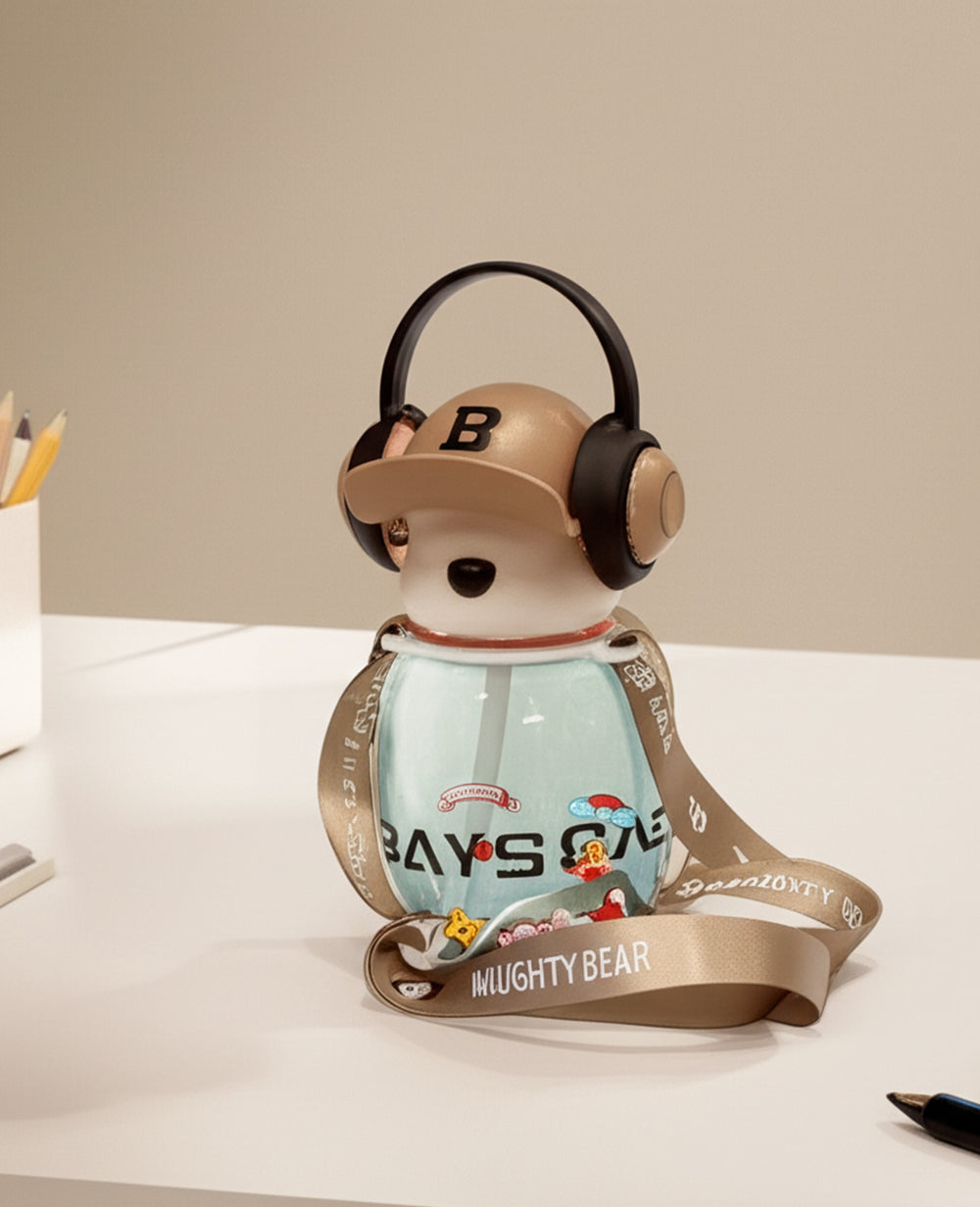 Bear Earphone Water Bottle
