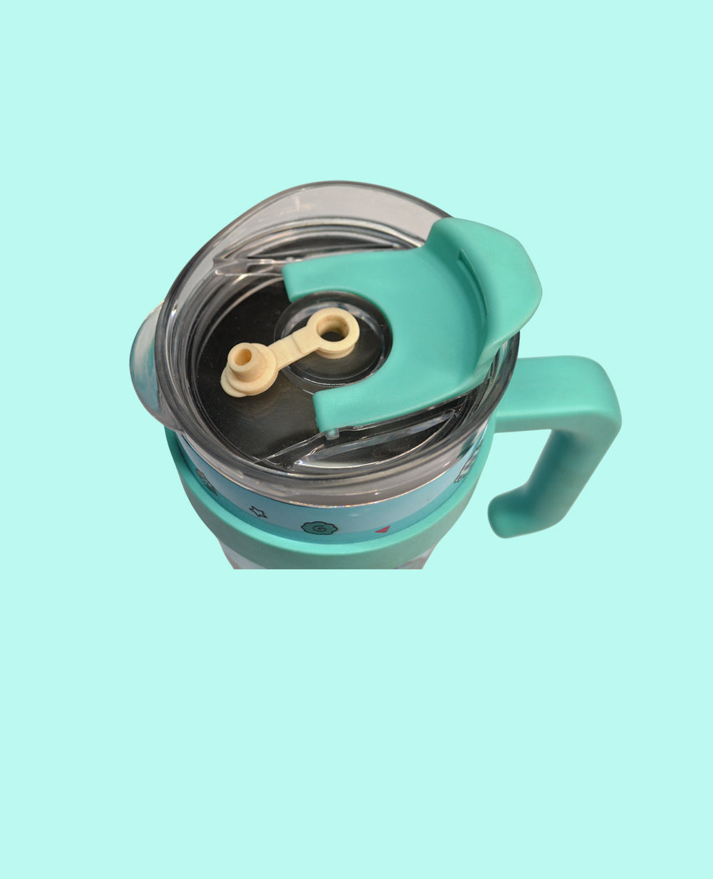 Hangyodon Style Stainless Steel Insulated Tumbler 1200 ml with Straw & Handle