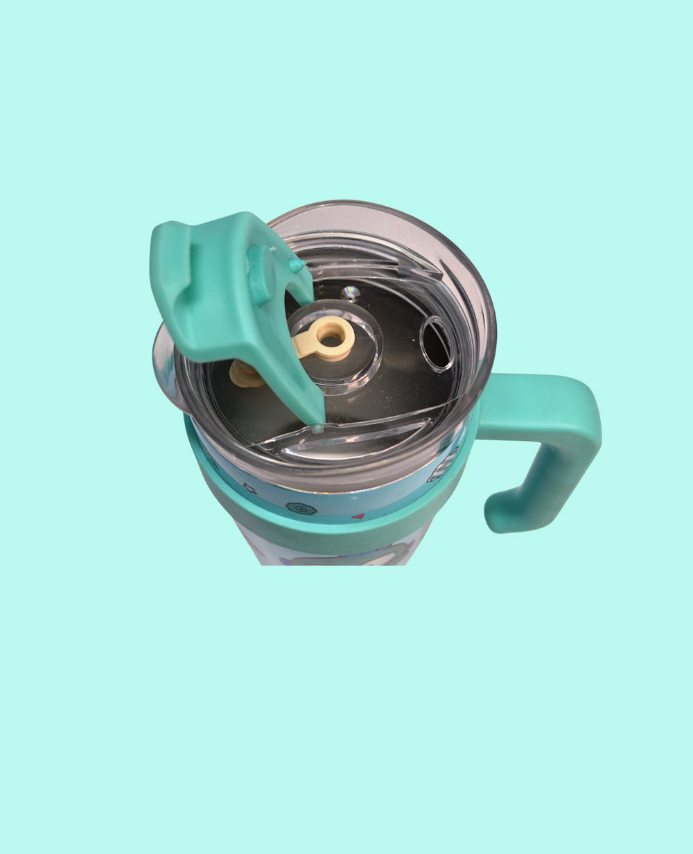 Hangyodon Style Stainless Steel Insulated Tumbler 1200 ml with Straw & Handle