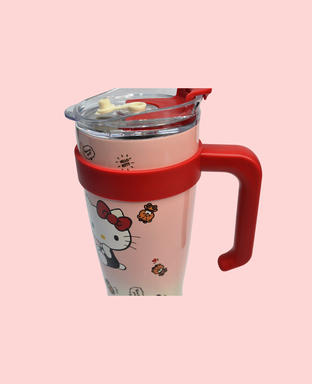 Hello Kitty Stainless Steel Insulated Tumbler 1200ml with Straw & Handle