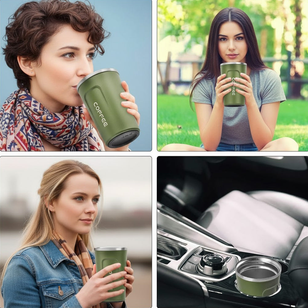 Thermal Coffee Mug 510ml | Vacuum Insulated Spill-Proof Steel Cup for Office & Travel