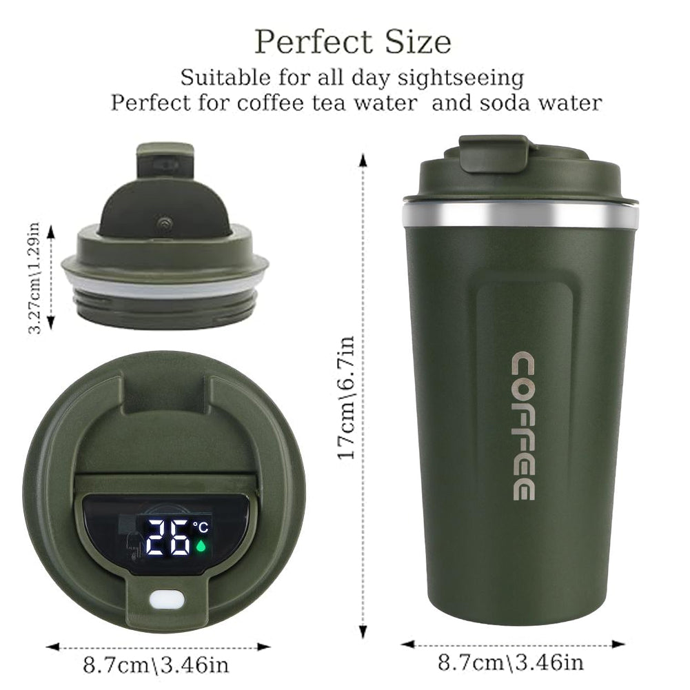 Thermal Coffee Mug 510ml | Vacuum Insulated Spill-Proof Steel Cup for Office & Travel
