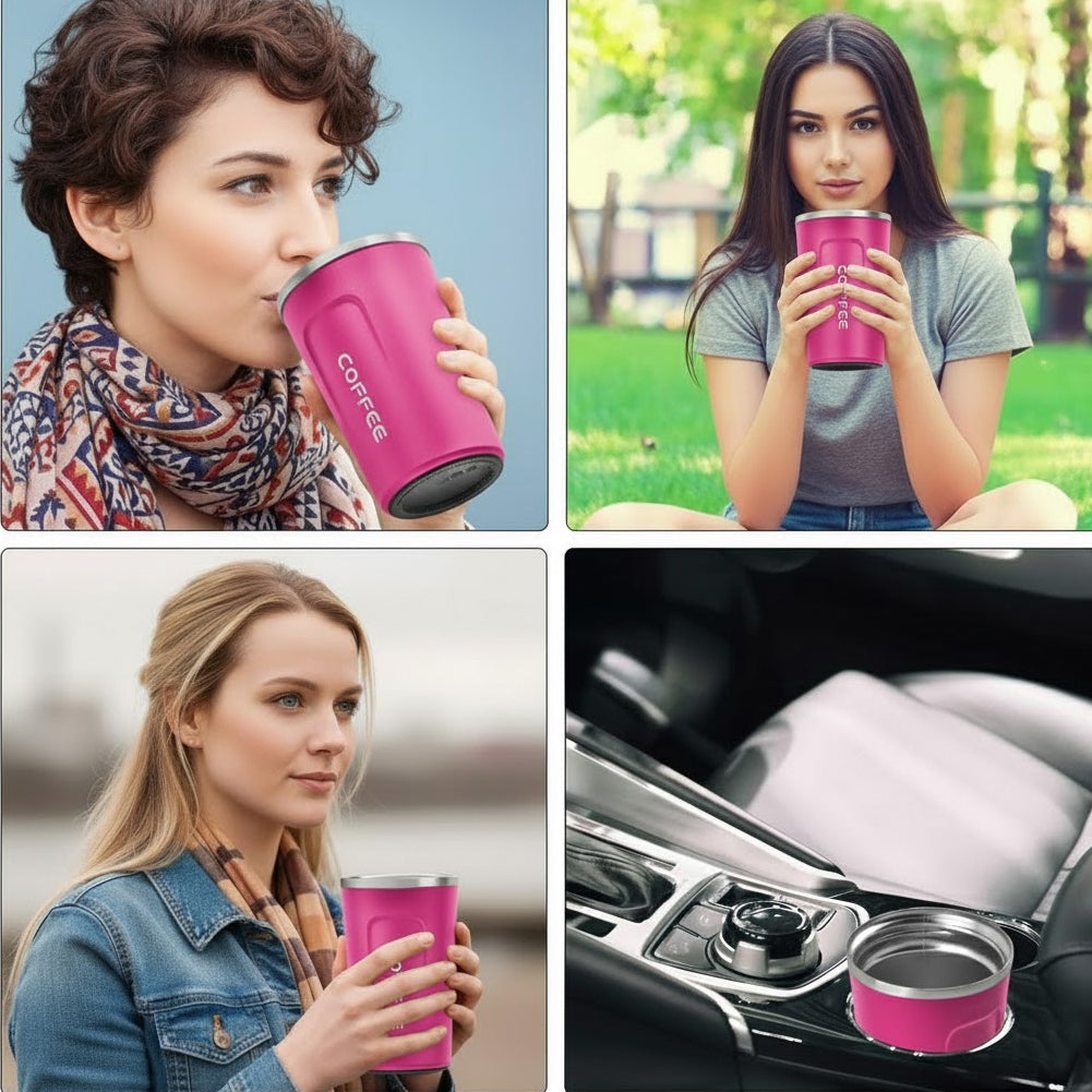 Thermal Coffee Mug 510ml | Vacuum Insulated Spill-Proof Steel Cup for Office & Travel