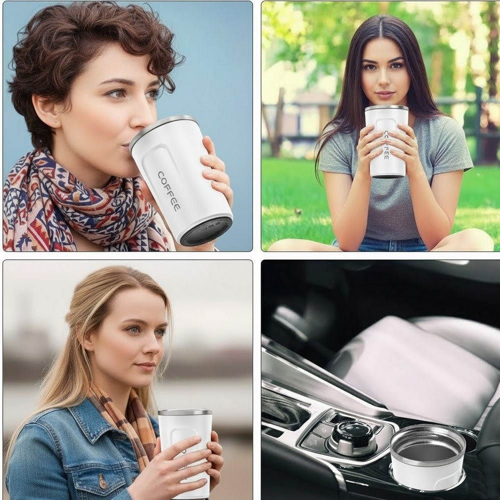 Thermal Coffee Mug 510ml | Vacuum Insulated Spill-Proof Steel Cup for Office & Travel