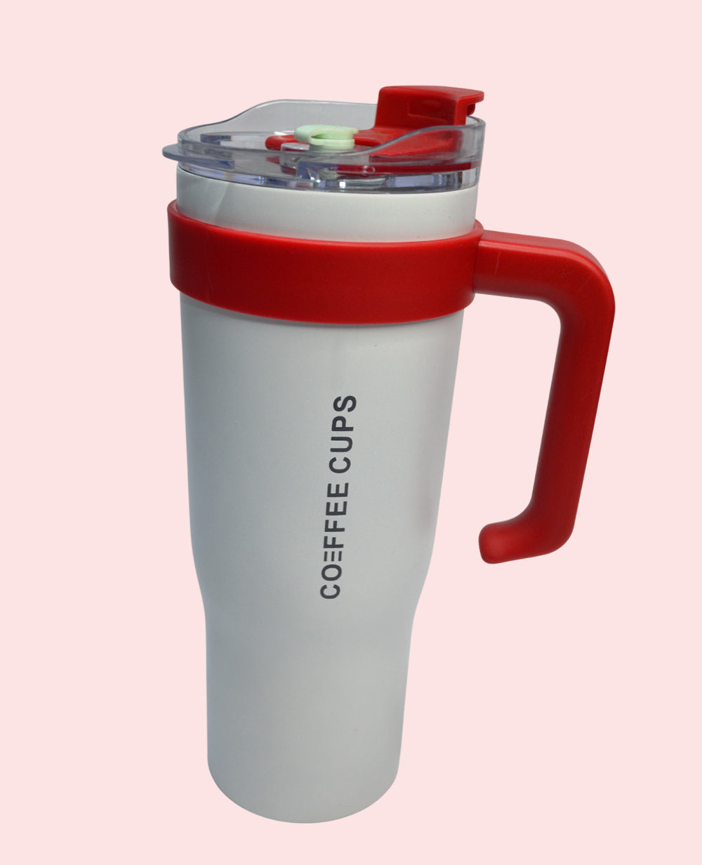 Premium Stainless Steel Coffee Cup Tumbler Mug 1200ML with Straw