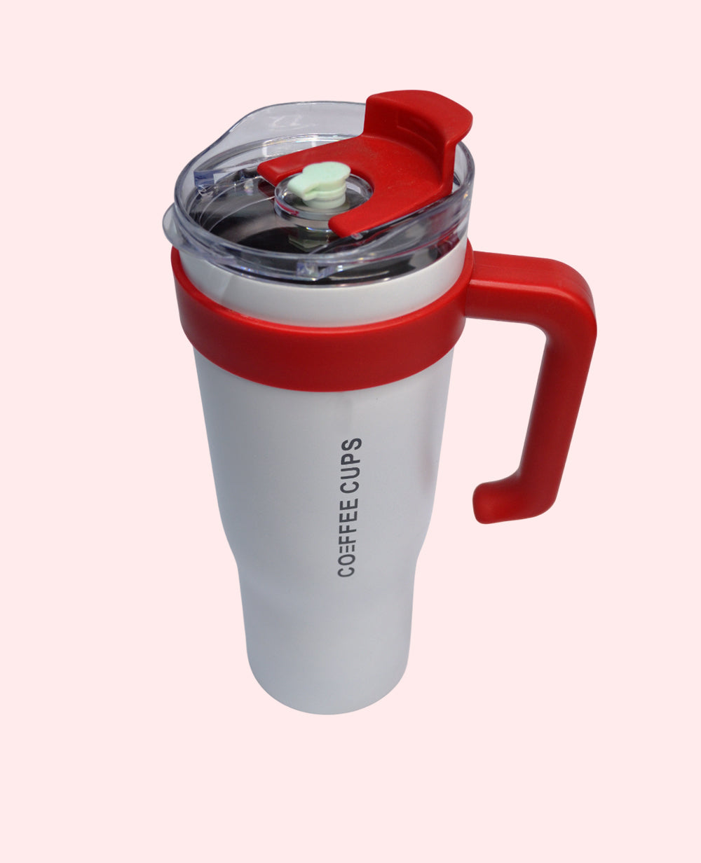 Premium Stainless Steel Coffee Cup Tumbler Mug 1200ML with Straw