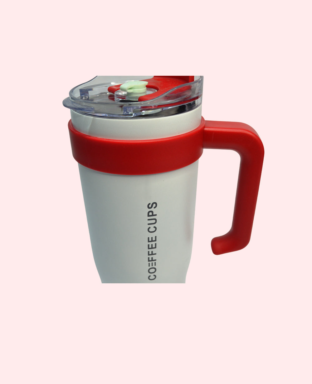 Premium Stainless Steel Coffee Cup Tumbler Mug 1200ML with Straw