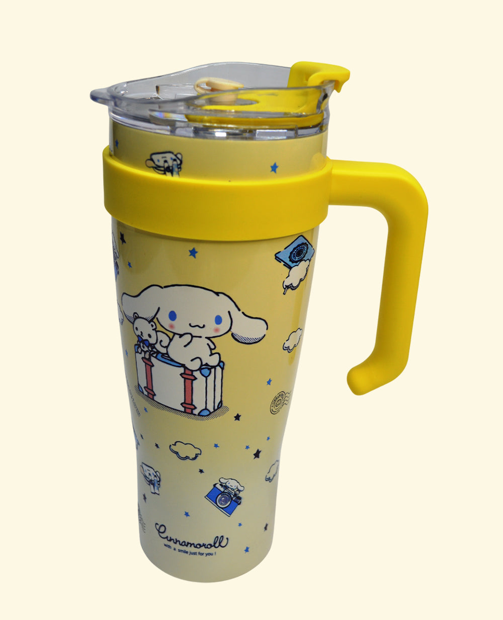 Cute Cartoon Stainless Steel Insulated Tumbler 1200 ML with Lid & Straw
